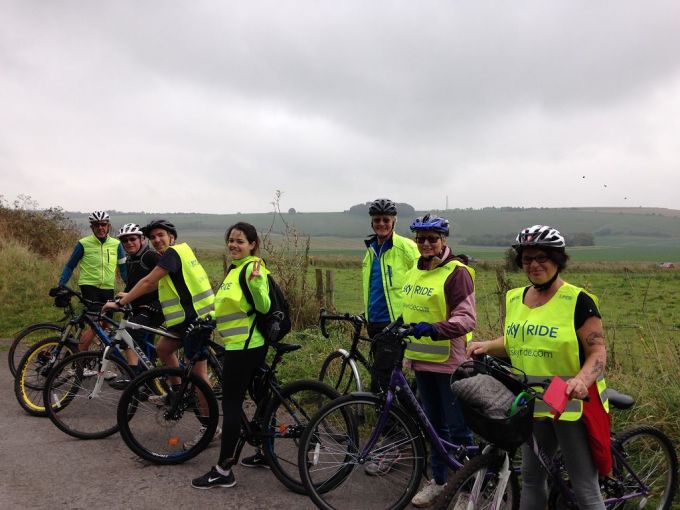 NCN45 Og St George to Chiseldon Ridgeway in the distance.
Full group