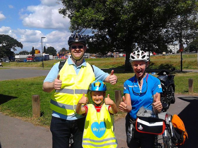 and 7yr old Charlie with his dad not far behind...