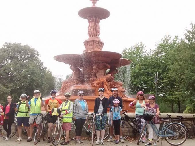 All around Hubert Fountain, in Victoria Park, Ashford. A fountain that is actually a listed building! (how does that work?!!).