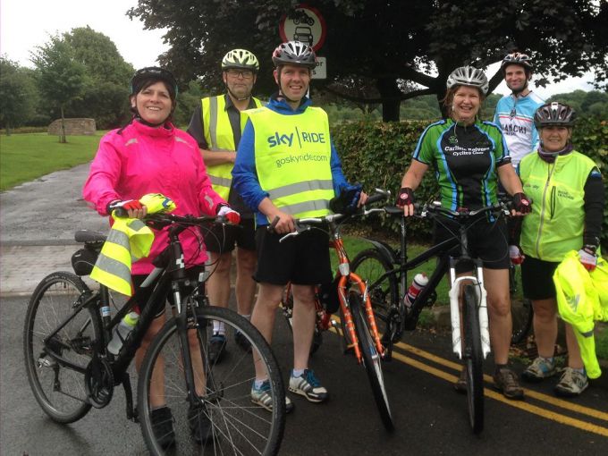 Some of the hardy riders who took part in atrocious conditions.