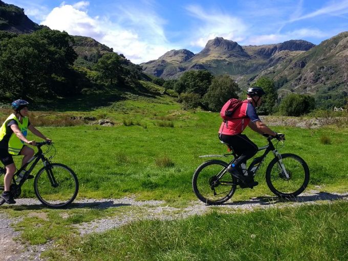 Sky ride Local, 24th August with Langdale Pikes behind