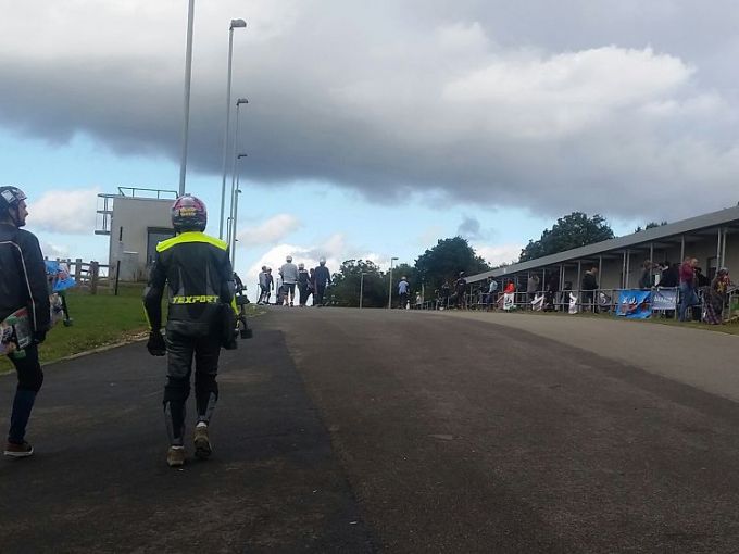 UK Slalom Skateboarding races at Redbridge Cycling Centre.