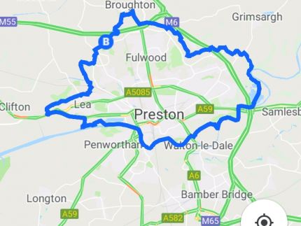 The Guild Wheel Preston Map Let's Ride - Preston Guild Wheel